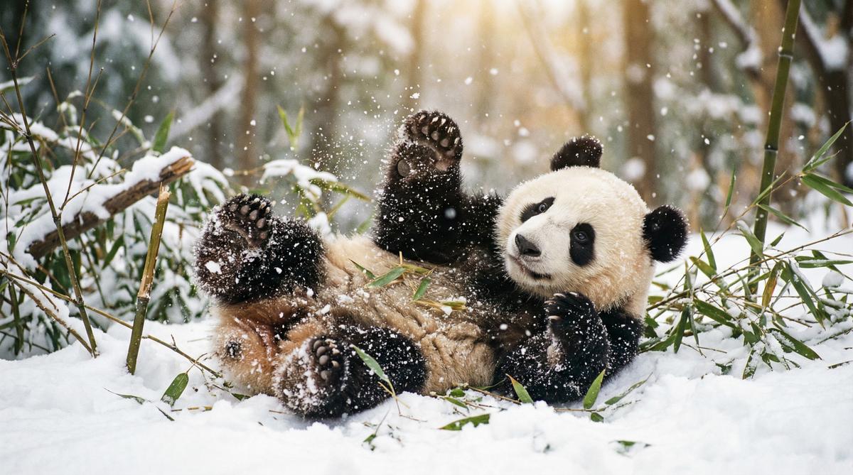 明星熊猫视频 - 大熊猫雪地嬉戏视频在线观看